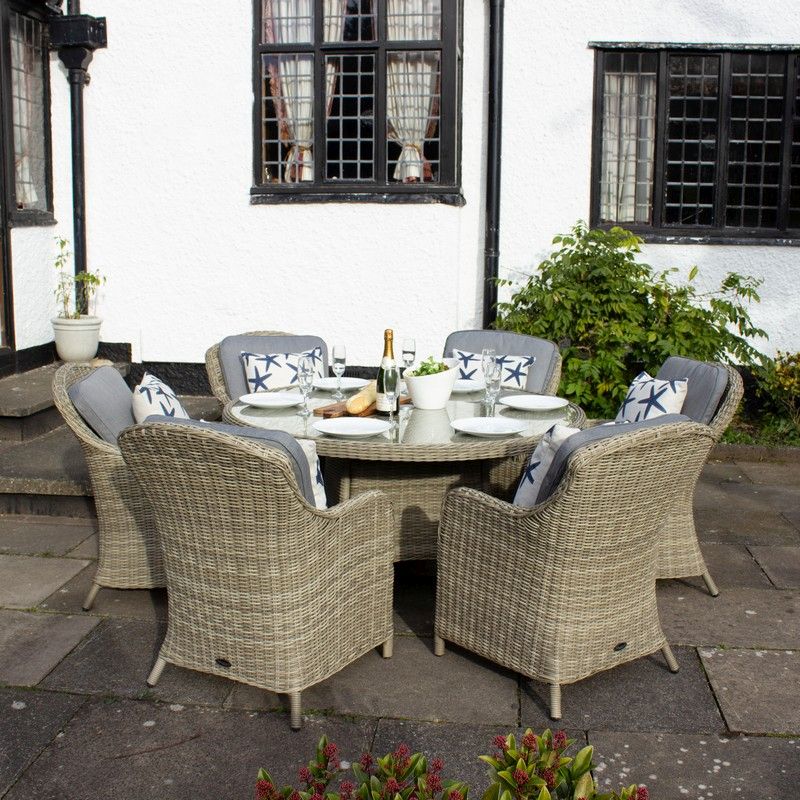 WENTWORTH 6 Seater Round Imperial Dining Set